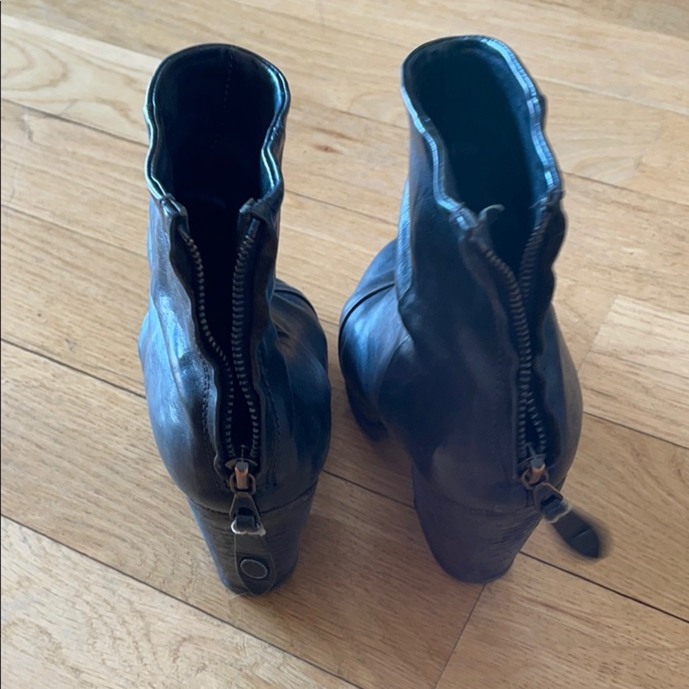 Rag & Bone | Classic Newbury Black Leather short Ankle Heeled Booties Boots 36/6 - Picture 3 of 13